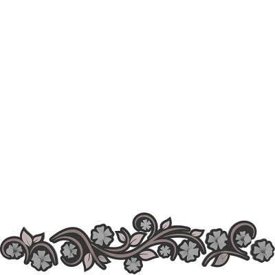 Wieszak ścienny Flowers CalleaDesign szara śliwka 13-005-34