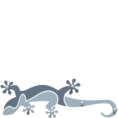 Wieszak ścienny Gecko CalleaDesign błękitny 54-13-1-41