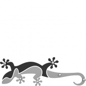 Wieszak ścienny Gecko CalleaDesign czarny 54-13-1-5