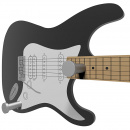 Wieszak ścienny Guitar CalleaDesign czarny 13-006-5