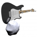 Wieszak ścienny Guitar CalleaDesign czarny 13-006-5