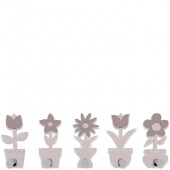 Wieszak ścienny Little Flowers CalleaDesign jasnoróżowy 13-003-31