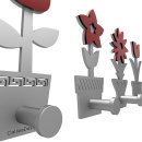 Wieszak ścienny Little Flowers CalleaDesign jasnoróżowy 13-003-31