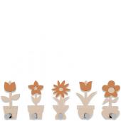 Wieszak ścienny Little Flowers CalleaDesign różowo-piaskowy 13-003-21