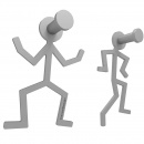 Wieszak ścienny Littleman CalleaDesign szara śliwka 13-002-34