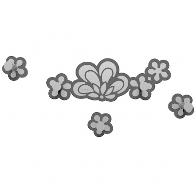 Wieszak ścienny Merletto CalleaDesign aluminium / ciemnoszary 56-13-1-2