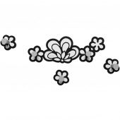 Wieszak ścienny Merletto CalleaDesign czarny / biały 56-13-1-5