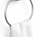 Wieszak ścienny, okrągły na ręcznik kąpielowy Atore Zack polerowany 40461