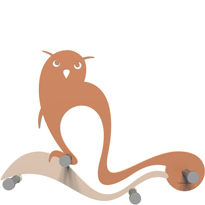 Wieszak ścienny Owl CalleaDesign terakota 13-007-24