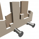 Wieszak ścienny Skyline CalleaDesign biały 52-13-1-1