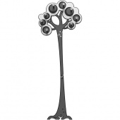 Wieszak ścienny Tree CalleaDesign biały 13-004-1