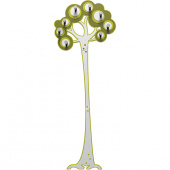 Wieszak ścienny Tree CalleaDesign niebieski 13-004-44