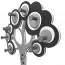 Wieszak ścienny Tree CalleaDesign szara śliwka 13-004-34