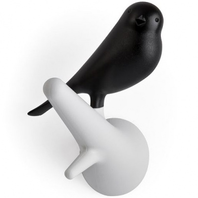 Wieszaki PTAKI Qualy biało czarne QL10067