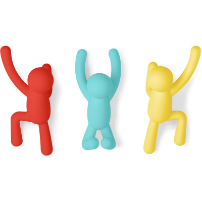 Wieszaki ścienne Buddy 3 sztuki Umbra kolorowe 318165-022