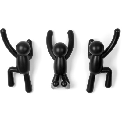 Wieszaki ścienne czarne Buddy 3 sztuki Umbra 318165-040