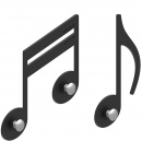 Wieszaki ścienne Rossini CalleaDesign czarne 51-13-2-5