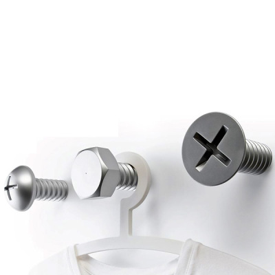 Wieszaki ŚRUBY Qualy srebrne QL10064