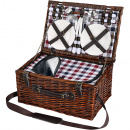 Wiklinowy kosz piknikowy dla 4 osób z komorą termiczną Cilio Varese CI-155259