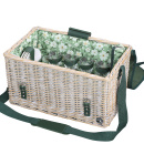 Wiklinowy kosz piknikowy z wyposażeniem dla 4 osób Cilio CI-156850