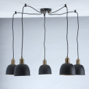 Wiszące klosze czarno mosiężne - nowoczesne oświetlenie MW-LIGHT Industrial 551011305