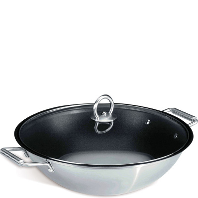 Wok 30cm Brabantia Vision Teflon Platinum Plus szklana pokrywa 30000472