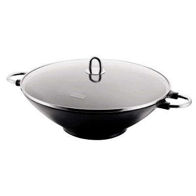 Wok Bodum Chambord ze szklaną pokrywką 37cm czarny BD-K0810-01E