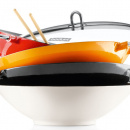 Wok Bodum Chambord ze szklaną pokrywką 37cm czerwony BD-K0810-294E
