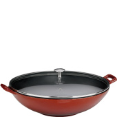 Wok ze szklaną pokrywą, emaliowane żeliwo Calido Kela 4 Litry KE-11947