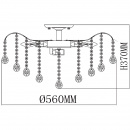 Wyjątkowa i delikatna lampa sufitowa MW-LIGHT Crystal 464017306