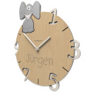 Zegar dla dzieci z imieniem Uśmiechnięty Słoń CalleaDesign 57-10-9