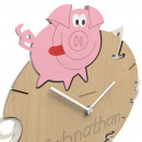 Zegar dziecięcy ze świnką personalizowany CalleaDesign 57-10-8