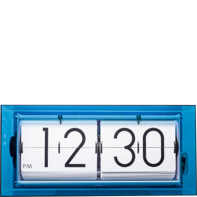 Zegar klapkowy / stołowy Big Flip Clear Nextime niebieski 5209 BL