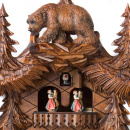 Zegar myśliwski z kukułką, niedźwiedziami i tancerzami Hones 64 cm HS-86709/5Tko