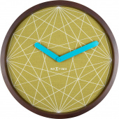 Zegar na ścianę Calmer Nextime brązowy, zielony 3204