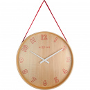 Zegar na ścianę wiszący na taśmie Loop Small Nextime czerwony 3233 RO