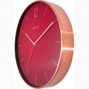 Zegar ścienny 40 cm. Essential Copper XXL Nextime miedziano-czerwony 3258 RO