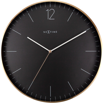 Zegar ścienny 40 cm. Essential Gold XXL Nextime złoto-czarny 3258 ZW