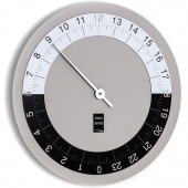 Zegar ścienny 45 cm Hora Sexta Incantesimo design szaro-biało-czarny 191 GR