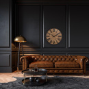 Zegar ścienny 50 cm Manchester drewniany Nextime cyfry rzymskie 3278 BR