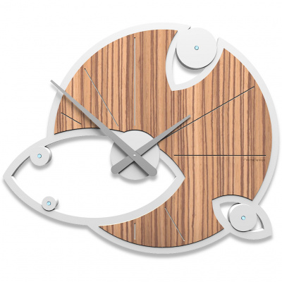 Zegar ścienny Andromeda Swarovski CalleaDesign zebrano 10-128-87