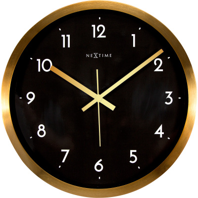 Zegar ścienny Arabic Nextime 44 cm, czarny / złoty 2523 GB