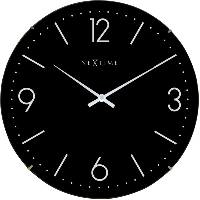 Zegar ścienny Basic Dome Nextime 35 cm, czarny 3157 ZW