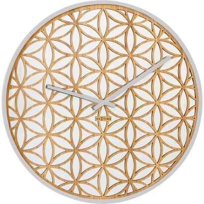 Zegar ścienny Bella Mirror Nextime biały 3194 WI