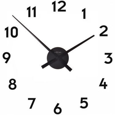 Zegar ścienny bez tarczy Mini Hands Nextime czarny 3074 ZW