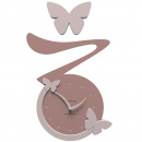 Zegar ścienny Butterfly CalleaDesign pochmurny róż 50-10-1-33