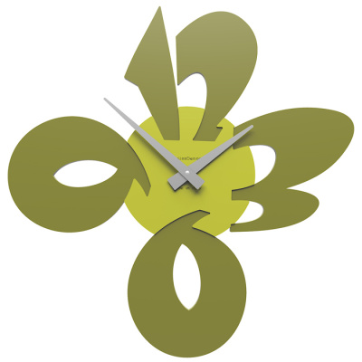 Zegar ścienny Ciccio CalleaDesign oliwkowo-zielony 10-104-54