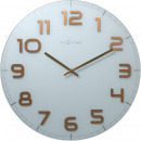 Zegar ścienny Classy Nextime 30 cm, biało-miedziany 8817 WC