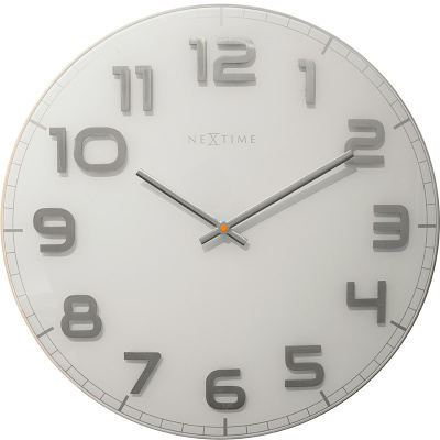 Zegar ścienny Classy Nextime 50 cm, biały 3105 WI