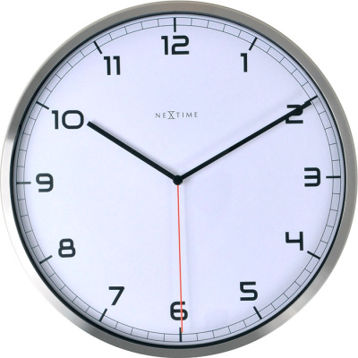 Zegar ścienny Company Arabic Nextime 35 cm, biały 3080 WI